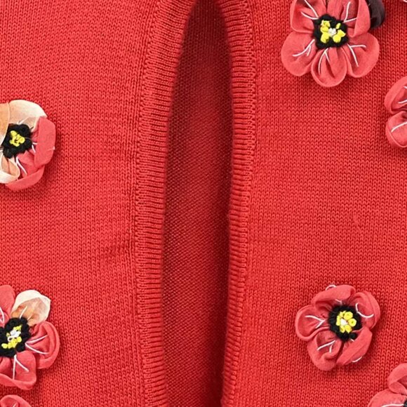 🌺DOLCE & GABBANA🌺 Baby Girls Flower Embellished Cardigan Sweater - [12 months] - Picture 2 of 10